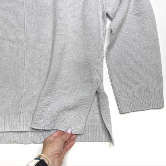 Reiss Serafina Jumper Oversized V Neck Sweater Pale Blue Grey Small - Picture 6 of 11